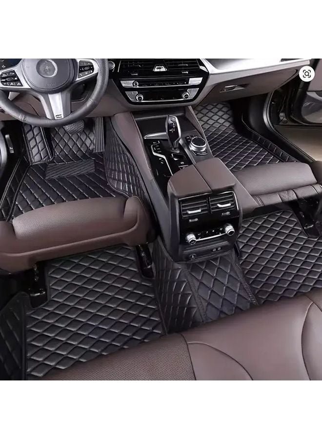 Full Black 3PCS PU Leather All Weather Floor Mats Compatible for Mazda 3 2014 2019 - Image 1